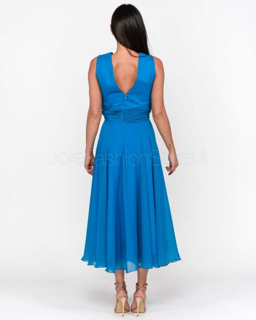 Atelier Legora Abito Vita Longuette Azzurro  PE25AT101 OCEAN INTENSE