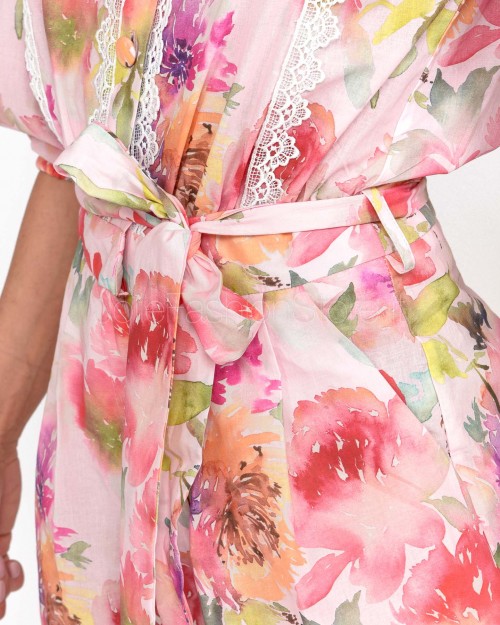 Actualee Pink Voile Jumpsuit  14213 PINK VOILE