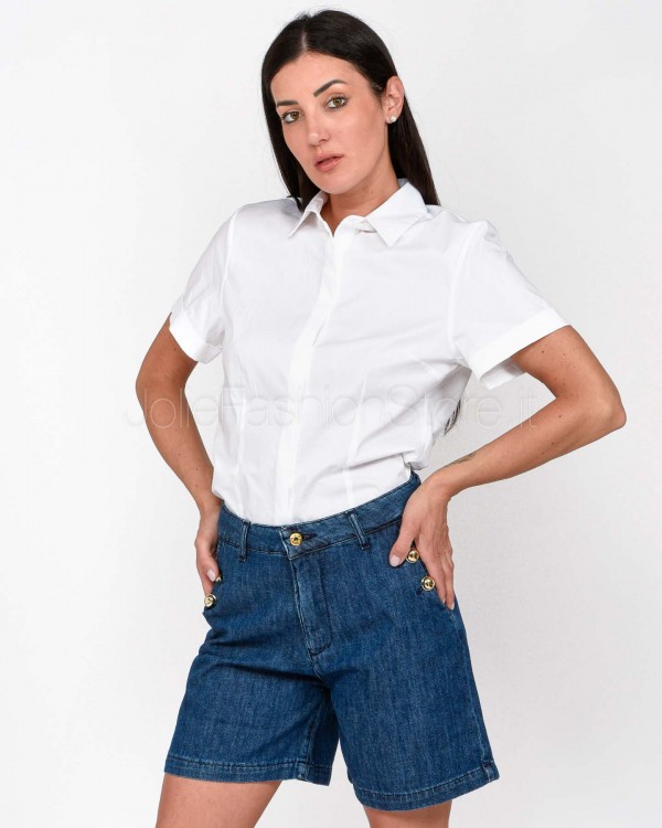 I'Min Luxury Camicia Bianca Manica Corta  RM89 BIANCO