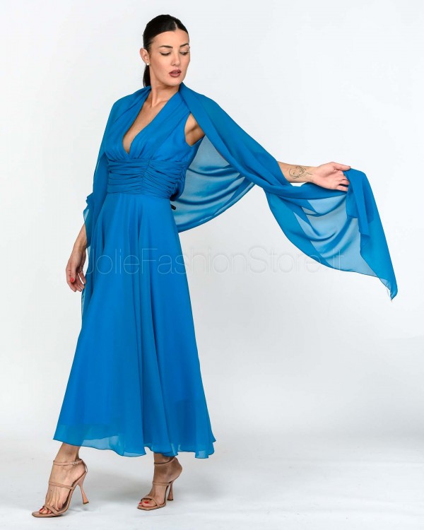 Atelier Legora Abito Vita Longuette Blu  PE25AT101 OCEAN INTENSE