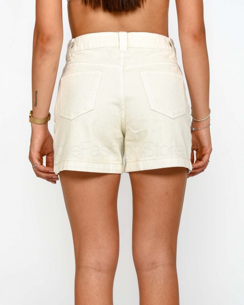 Grace & Mila Shorts In Denim Bianco  RICE 13063