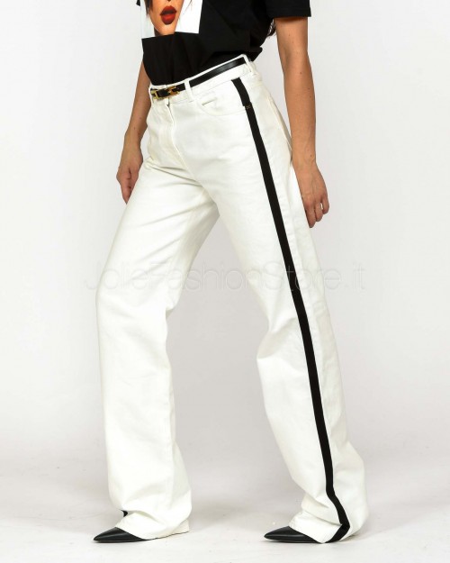 Elisabetta Franchi Jeans Avorio/Nero
