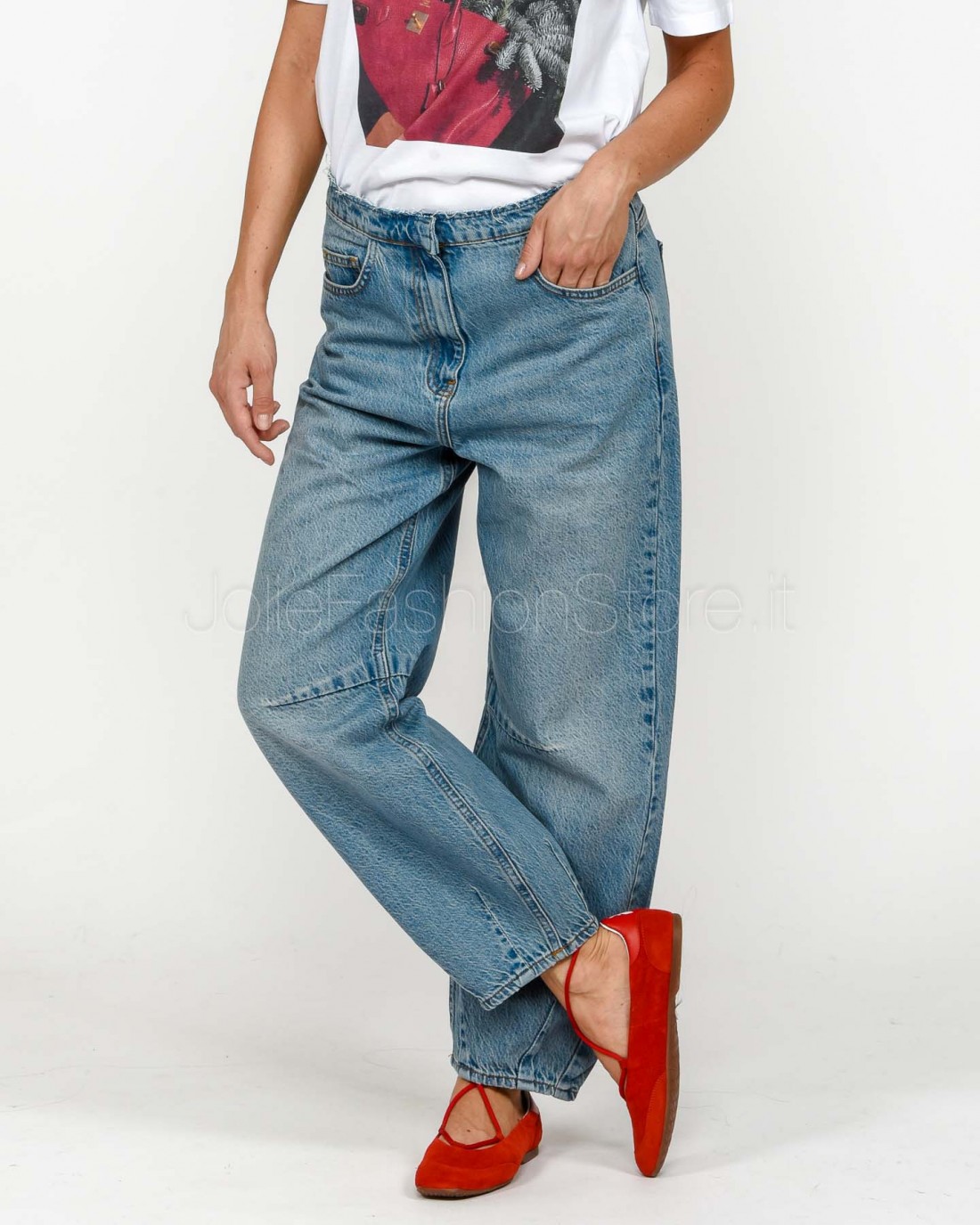 Patrizia Pepe Jeans Balloon Medium Blue Wash  8P0717 D1WZB CA77