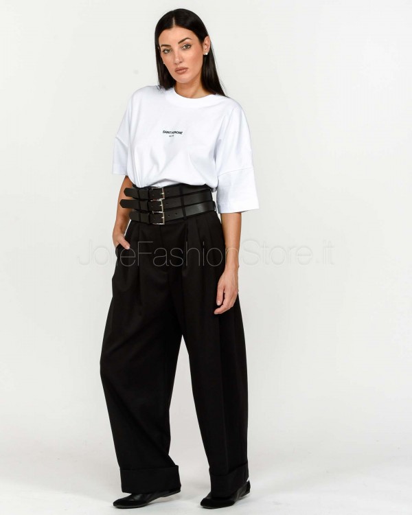 Meimeij Pantalone Con 3 Cinture Nero  M5FH03 100