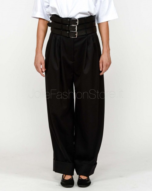 Meimeij Pantalone Con 3 Cinture Nero  M5FH03 100