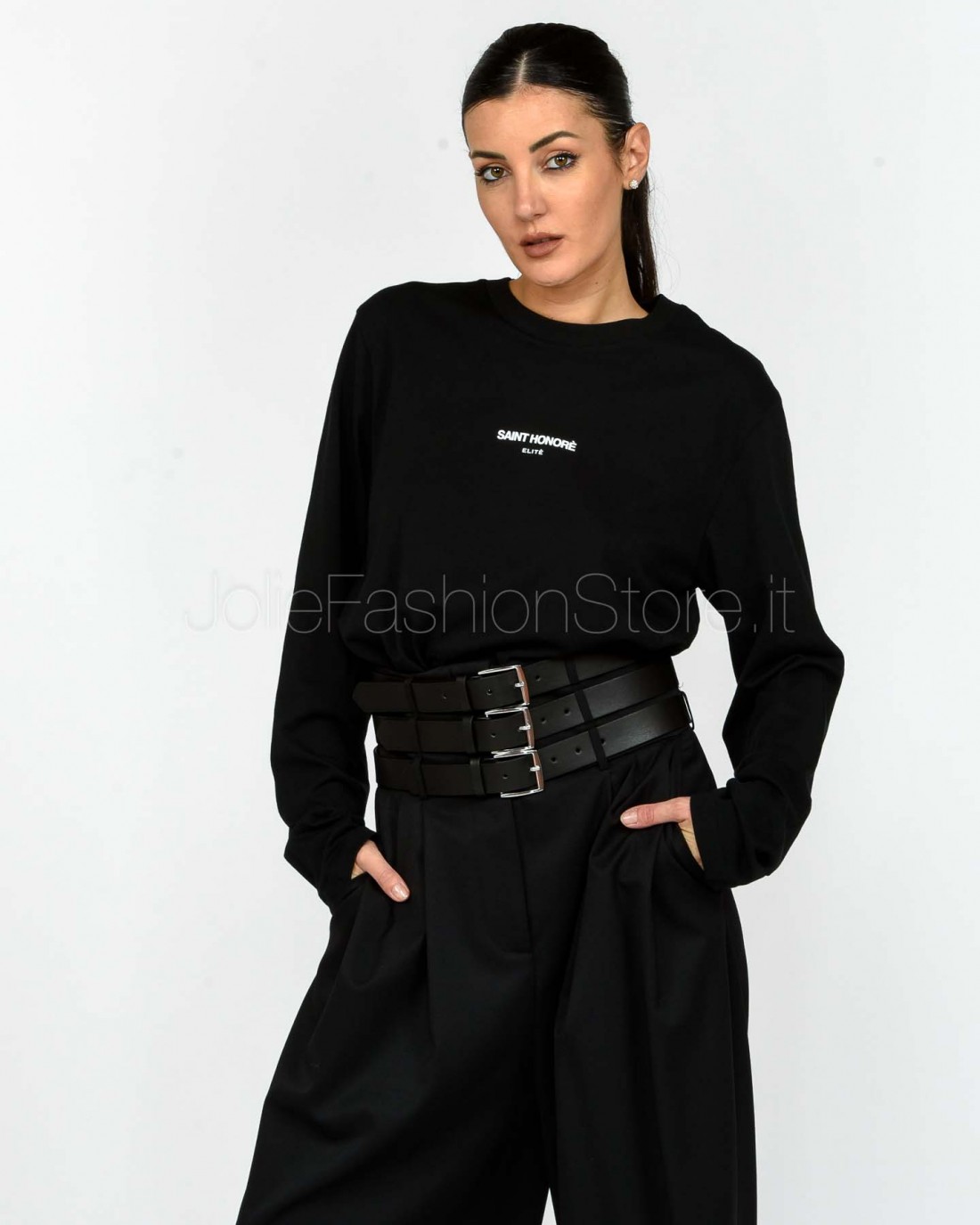 Elitè Maglia Nera con Logo Bianco