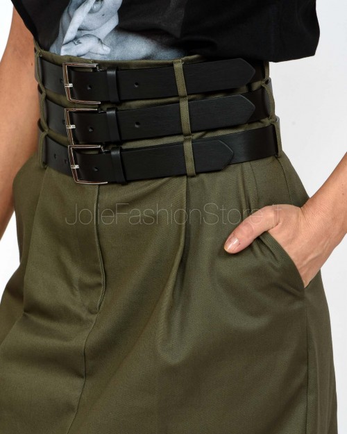 Meimeij Gonna Midi Con 3 Cinture Mility  M5FK01 866