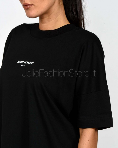 Elitè T-Shirt Nera Scritta Bianca “Saint Honorè”  899 LOGO WHT BLK TSH