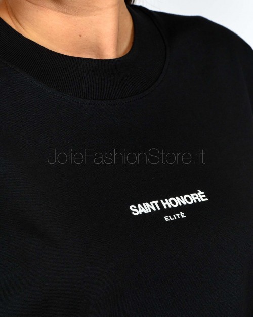 Elitè T-Shirt Nera Scritta Bianca “Saint Honorè”  899 LOGO WHT BLK TSH