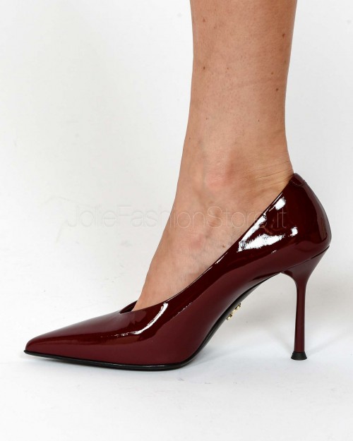 Sergio Levantesi Leather Pumps Deep Neckline Patent Red Laque  MODERN56