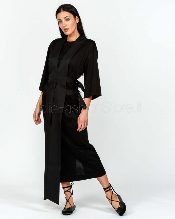 Meimeij Abito Lungo Con Gilet Nero  M5FX02 100