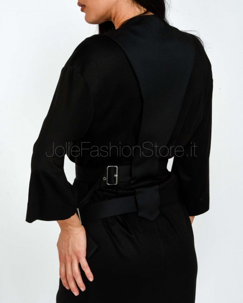 Meimeij Abito Lungo Con Gilet Nero  M5FX02 100