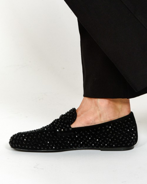 Strategia Mocassino Nero con Strass  R22 BLACK BLACK