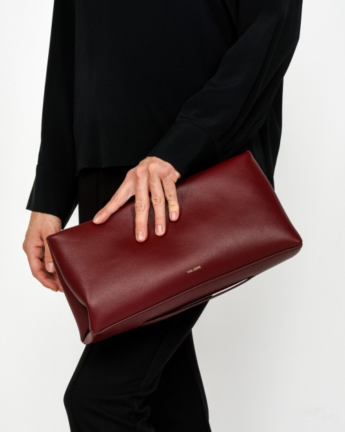 Mouliebre LIMITED EDITION Pochette Vitello Bettolato Bordeaux Modello Carlotta  CARLOTTA011 LE