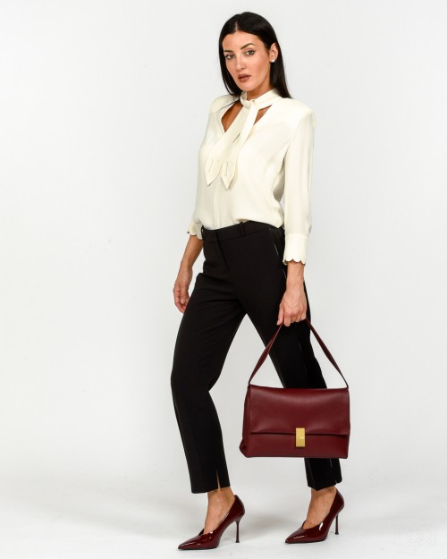 Mouliebre LIMITED EDITION Borsa Vitello Bettolato Bordeaux Modello Olivia  OLIVIA009 LE