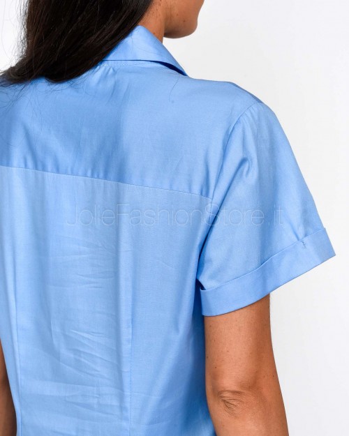 I'Min Luxury Camicia Azzurra Manica Corta  RM89 AZZURRO