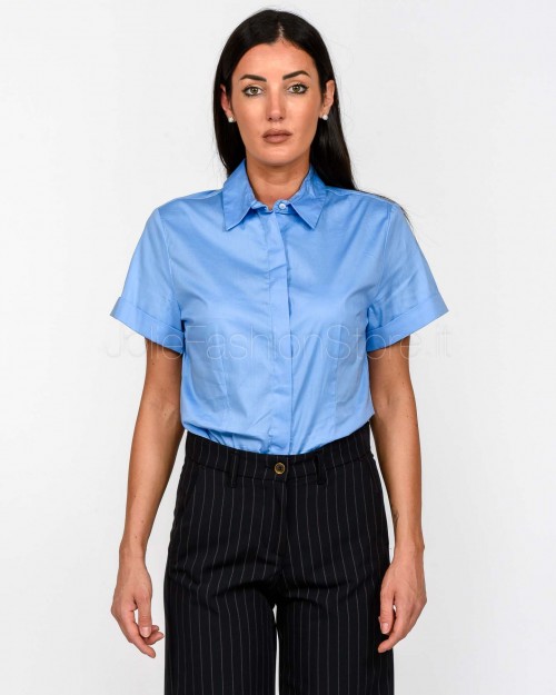 I'Min Luxury Camicia Azzurra Manica Corta  RM89 AZZURRO