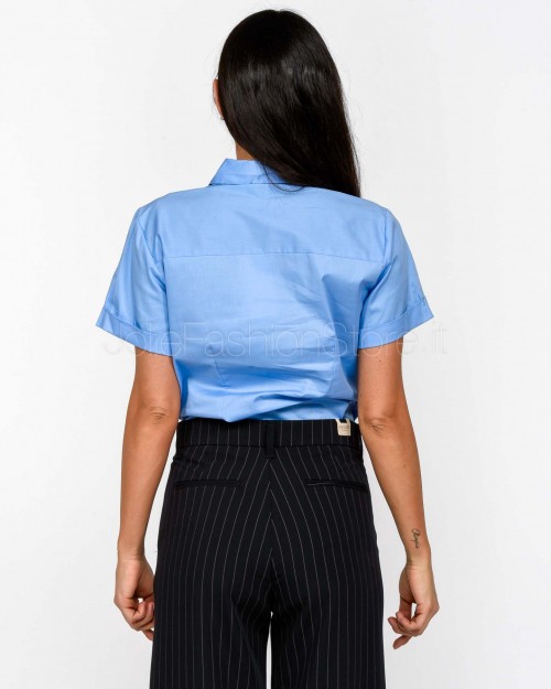 I'Min Luxury Camicia Azzurra Manica Corta  RM89 AZZURRO