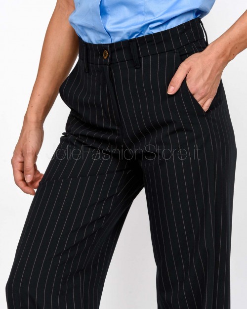 Squad Pantalone Gamba Dritta Gessato  TANIA225118 VRU