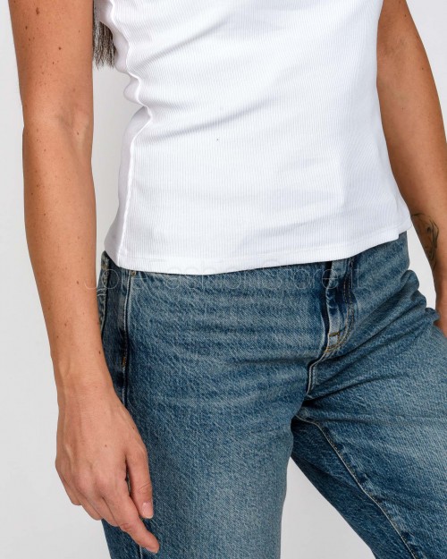 Patrizia Pepe Canotta a Costine Bianco Ottico  8M1617 J216 W103