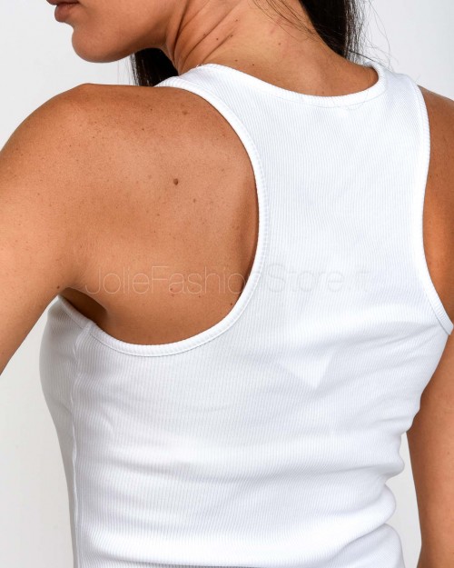 Patrizia Pepe Canotta a Costine Bianco Ottico  8M1617 J216 W103