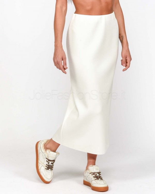 Meimeij Gonna Midi Off White  M5FD15 791