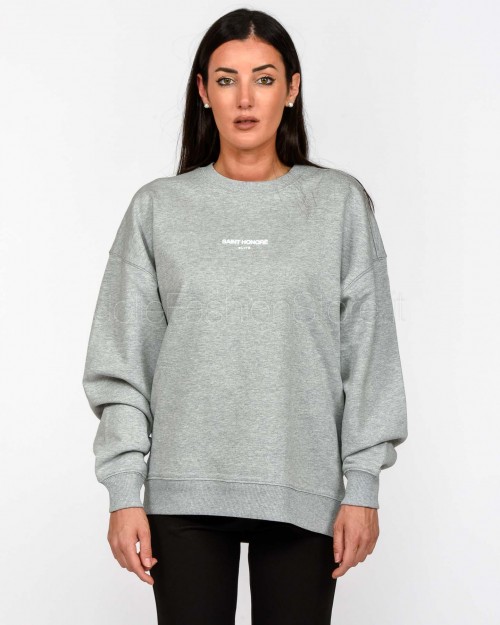 Elitè Felpa Over Girocollo Grigio “Saint Honorè”  899 LOGO WHT GRY