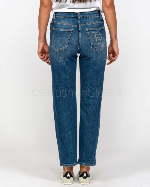 Elisabetta Franchi Jeans Skinny con Logo Embossed  PJ07N56E2 192