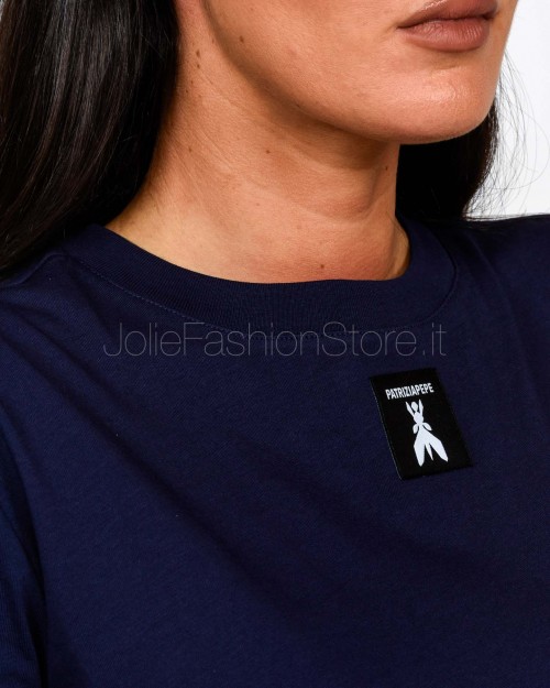 Patrizia Pepe T-Shirt Basic Evening Blue  8M1612 J089 CA67
