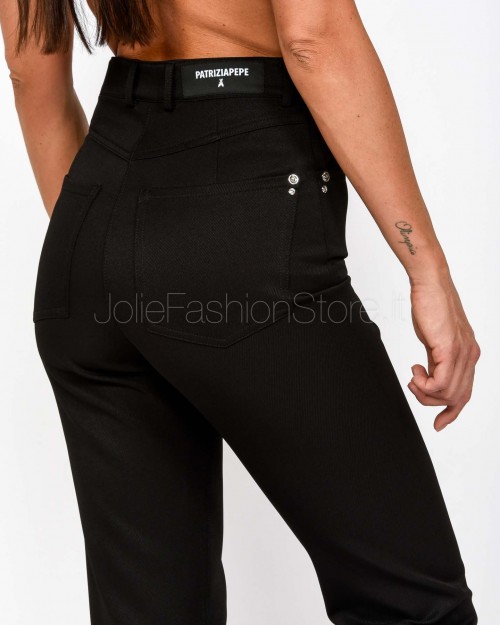 Patrizia Pepe Pantalone Slim Nero  8P0729 A375 K103