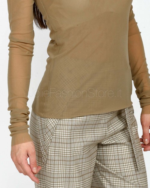 Meimeij Maglia Girocollo Cammello  M5FO12 138