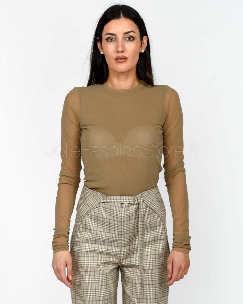 Meimeij Maglia Girocollo Cammello  M5FO12 138