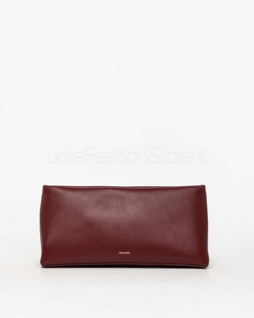 Mouliebre LIMITED EDITION Pochette Vitello Bettolato Bordeaux Modello Carlotta