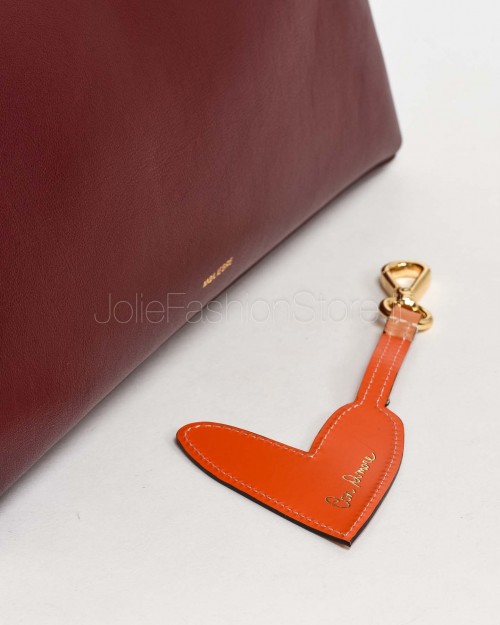 Mouliebre LIMITED EDITION Pochette Vitello Bettolato Bordeaux Modello Carlotta  CARLOTTA011 LE