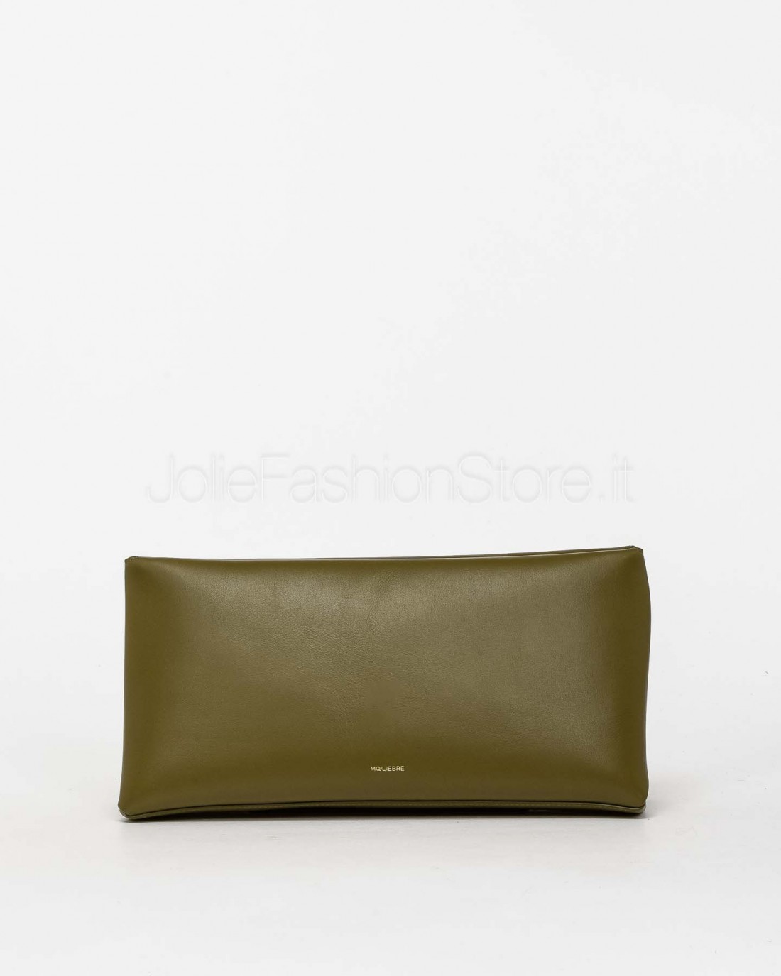 Mouliebre LIMITED EDITION Pochette Vitello Bettolato Verde Militare Modello Carlotta  CARLOTTA012 LE