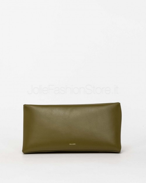 Mouliebre LIMITED EDITION Pochette Vitello Bettolato Verde Militare Modello Carlotta