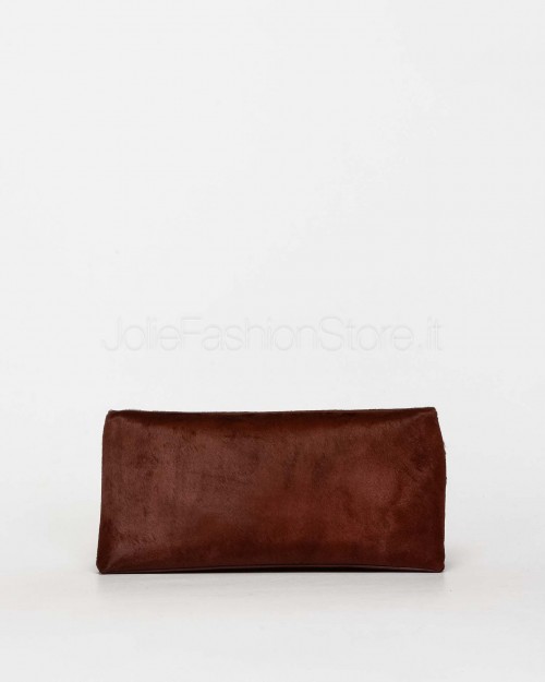 Mouliebre LIMITED EDITION Pochette in Cavallino Bordeaux Modello Carlotta  CARLOTTA013 LE