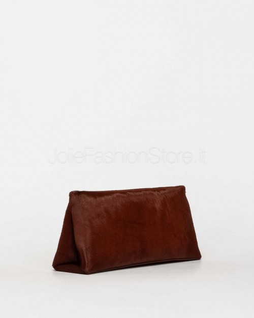 Mouliebre LIMITED EDITION Pochette in Cavallino Bordeaux Modello Carlotta  CARLOTTA013 LE