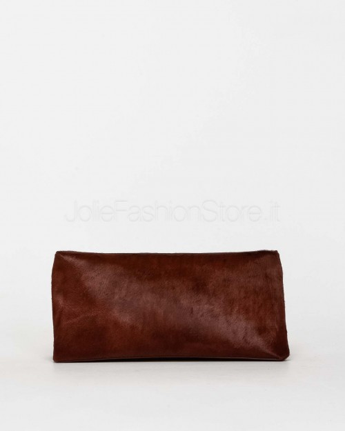 Mouliebre LIMITED EDITION Pochette in Cavallino Bordeaux Modello Olivia