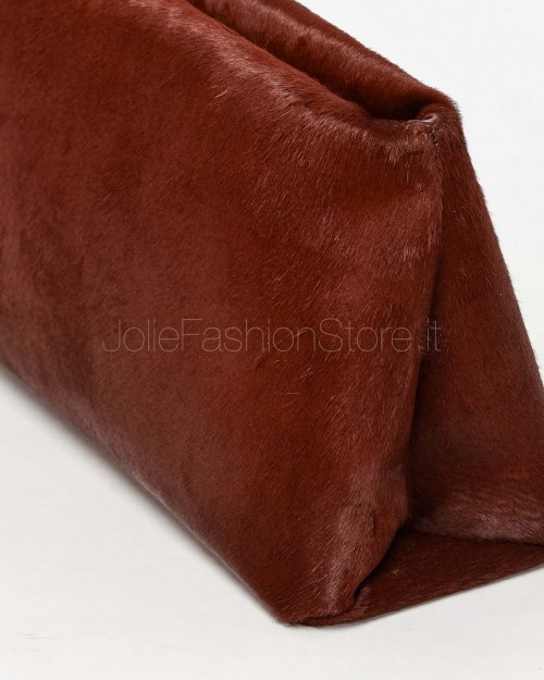 Mouliebre LIMITED EDITION Pochette in Cavallino Bordeaux Modello Carlotta  CARLOTTA013 LE