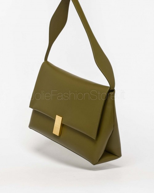 Mouliebre LIMITED EDITION Borsa Vitello Bettolato Verde Militare Modello Olivia  OLIVIA010 LE