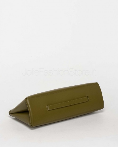 Mouliebre LIMITED EDITION Pochette Vitello Bettolato Verde Militare Modello Carlotta  CARLOTTA012 LE