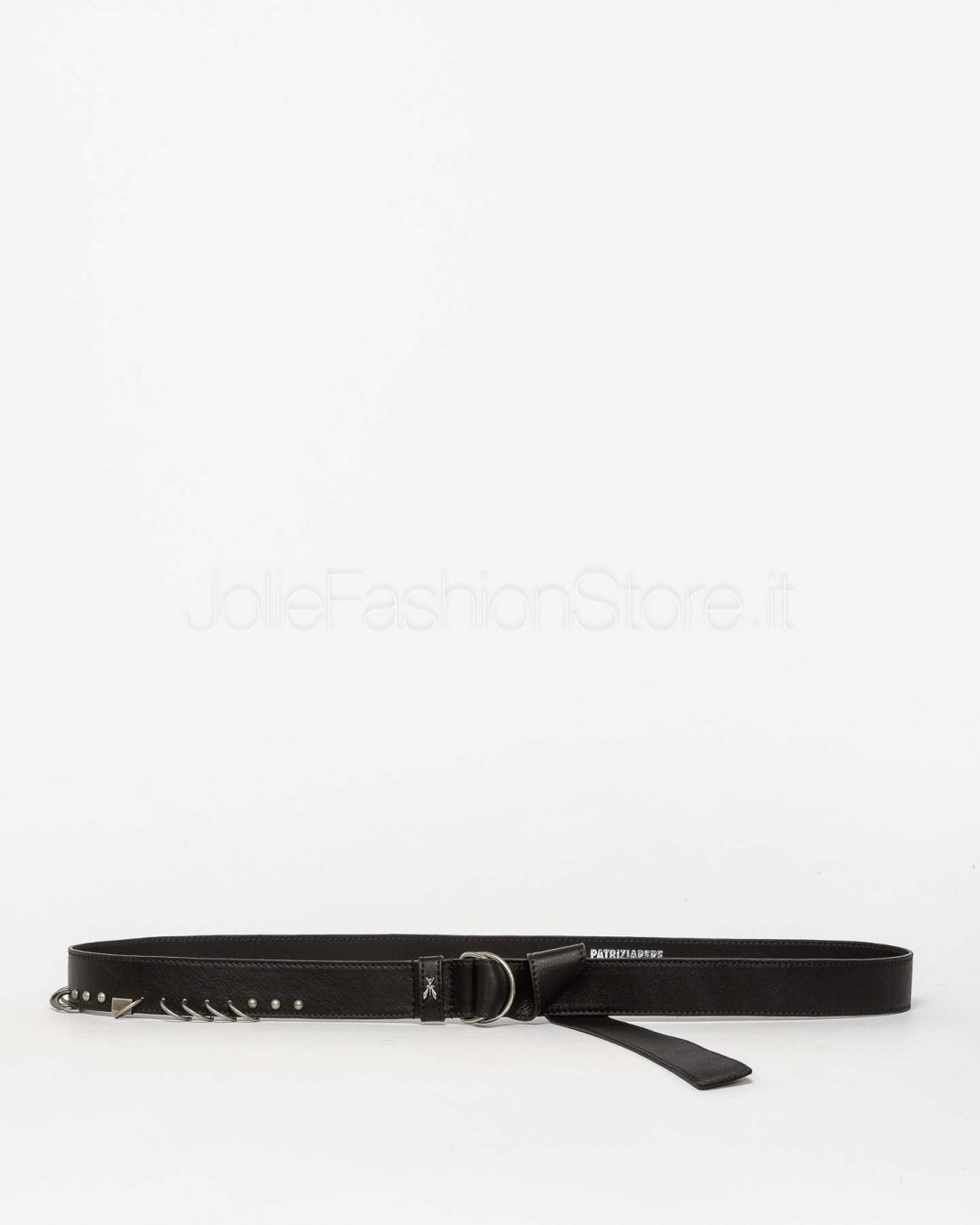 Patrizia Pepe Cintura in Pelle Con Piercing Nero  8W0067 L162 K103
