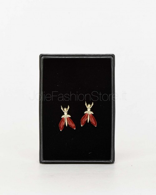 Patrizia Pepe Orecchini Precious Fly con Pietre Purple Red