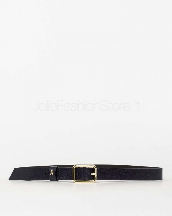 Patrizia Pepe Cintura Vita Bassa in Pelle Martellata Evening Blue  CW6408 L001 CA67