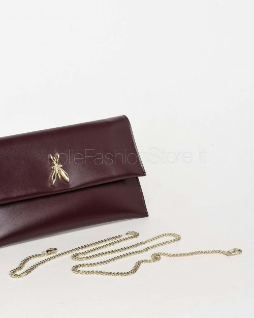 Patrizia Pepe Pochette Fly in Pelle con Catena Purple Red  CB5460 L011 M536