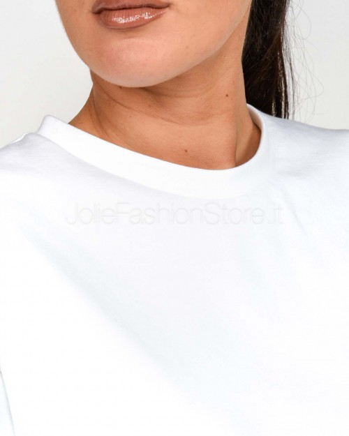 Elisabetta Franchi T-shirt in Jersey di Cotone Pesante Con Logo  MA02256E2 270