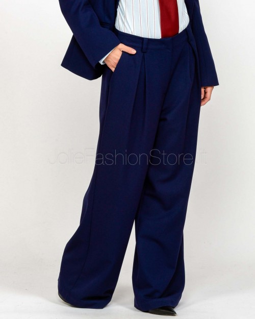 Patrizia Pepe Pantaloni Oversize in Gabardina Evening Blue  8P0726 A623 CA67