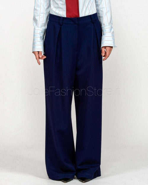 Patrizia Pepe Pantaloni Oversize in Gabardina Evening Blue  8P0726 A623 CA67
