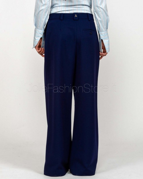 Patrizia Pepe Pantaloni Oversize in Gabardina Evening Blue  8P0726 A623 CA67